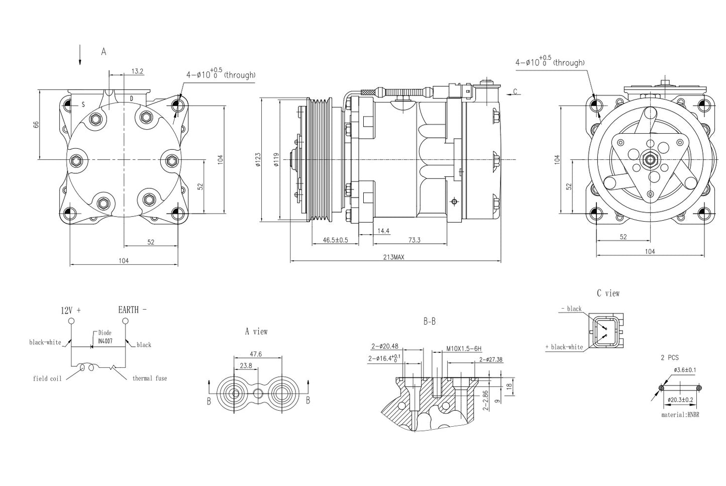 Hella Aircon Compressor 8FK366200-281