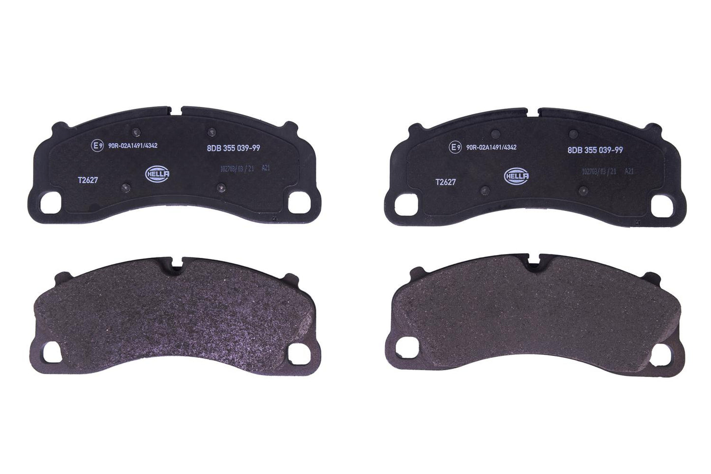 HELLA Brake pad set - T2627 - for e.g. PORSCHE 8DB355039-991