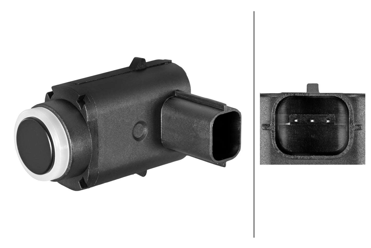 HELLA Sensor, park distance control - angled - 3-pin connector - Plugged 6PX358270-921
