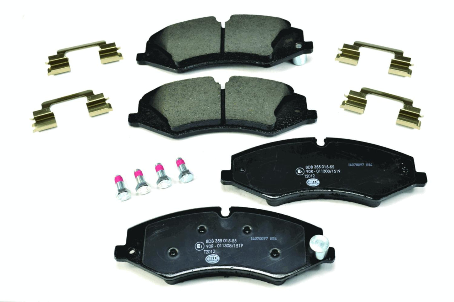 HELLA Brake pad set - T2012 - for e.g. LAND ROVER 8DB355015-551