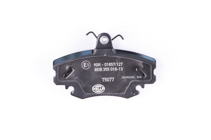 HELLA Brake pad set - T5077 - for e.g. ALPINE / DACIA / LADA / NISSAN / PEUGEOT 8DB355018-131