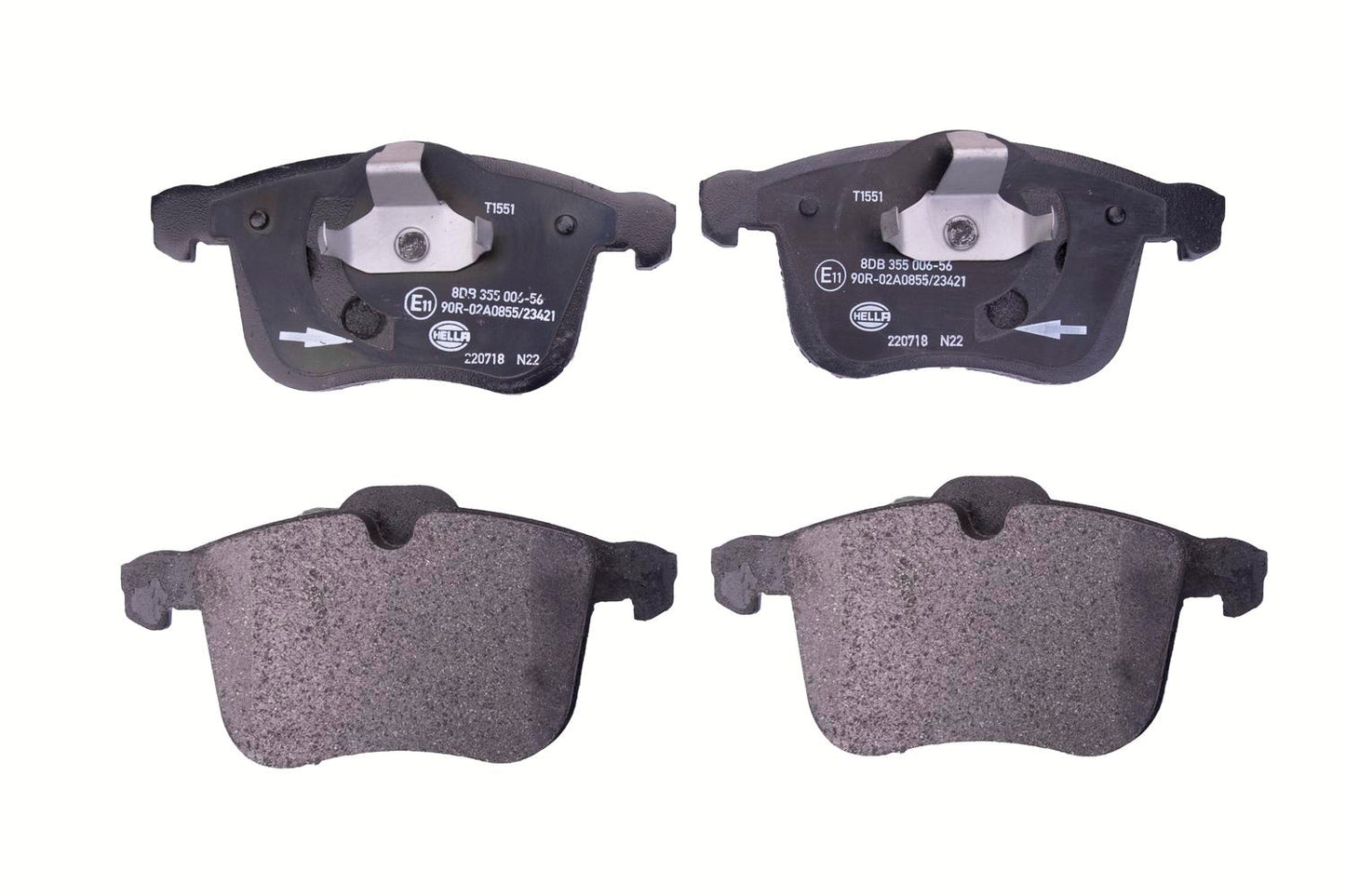 HELLA Brake pad set - T1551 - for e.g. CADILLAC / HOLDEN / OPEL / SAAB 8DB355006-561