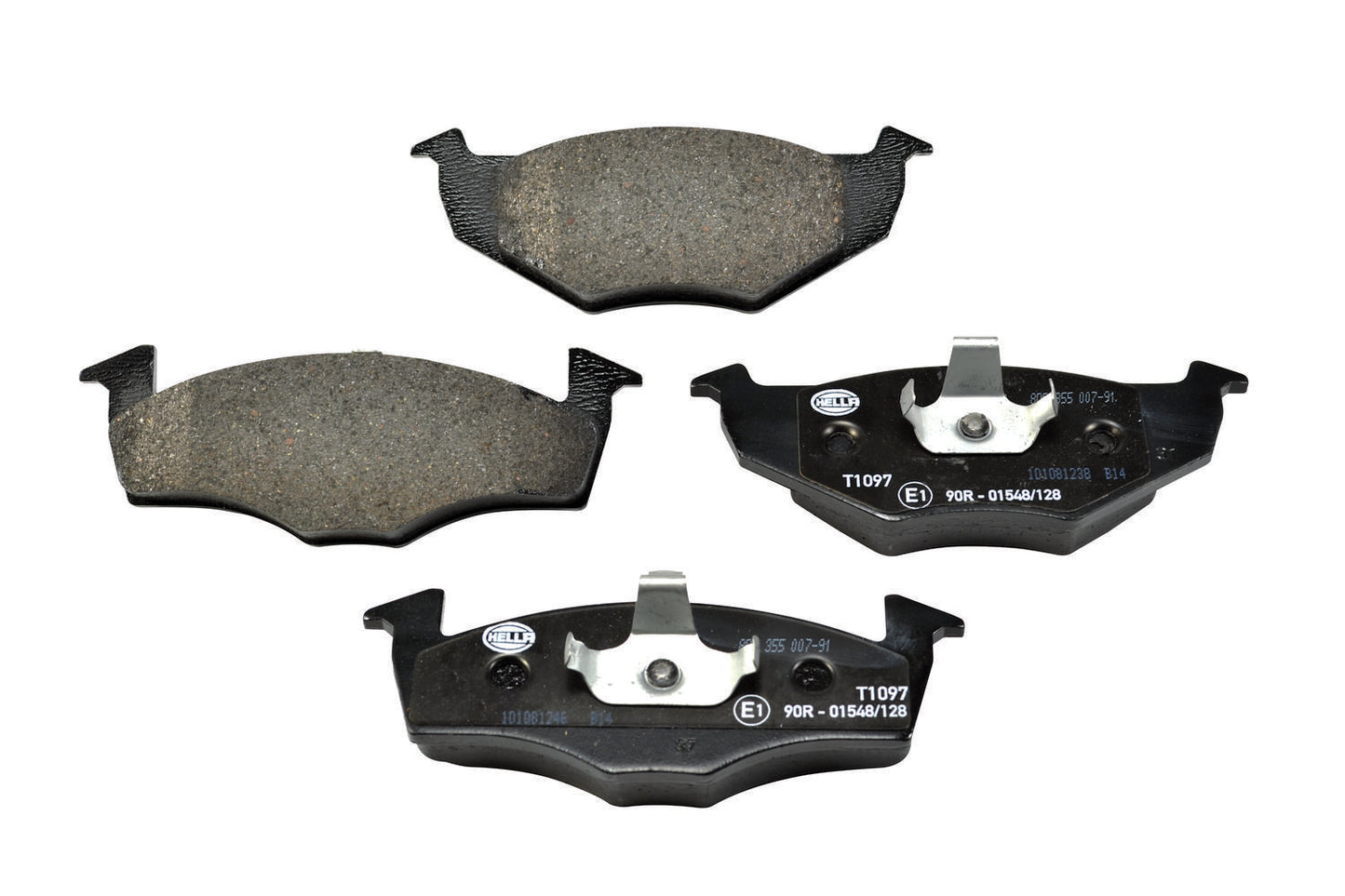 HELLA Brake pad set - T1097 - for e.g. SEAT / VOLKSWAGEN 8DB355007-911
