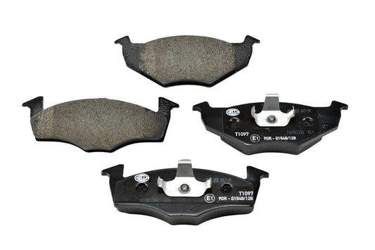 HELLA Brake pad set - T1097 - for e.g. SEAT / VOLKSWAGEN 8DB355007-911