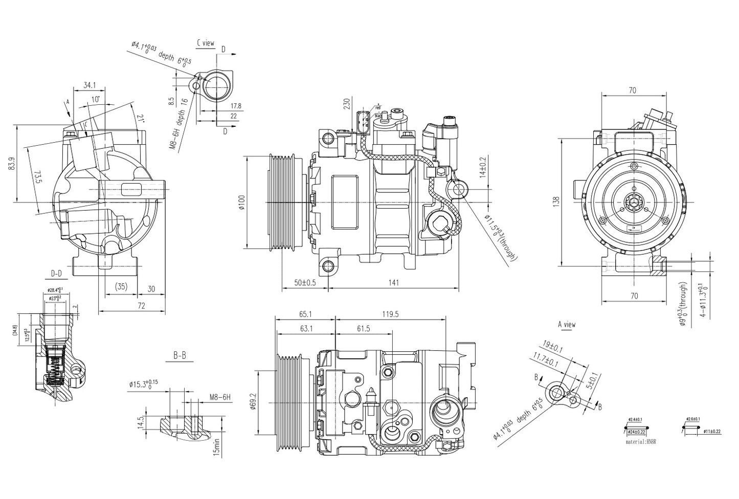 Hella Aircon Compressor 8FK366201-821