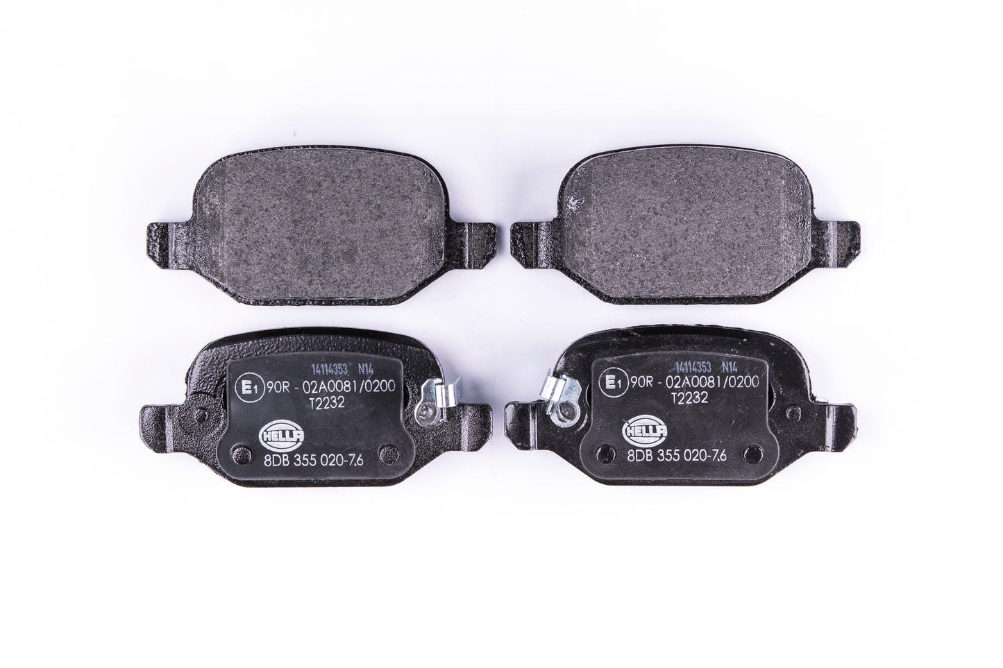 HELLA Brake pad set - T2232 - for e.g. FIAT 8DB355020-761