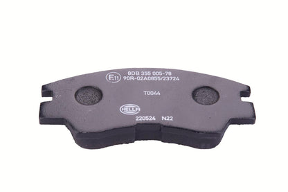 HELLA Brake pad set - T0044 - for e.g. MITSUBISHI 8DB355005-781