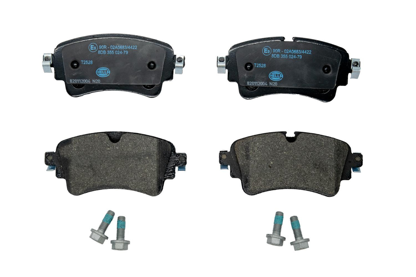HELLA Brake pad set - T2528 - for e.g. AUDI / VOLKSWAGEN 8DB355024-791
