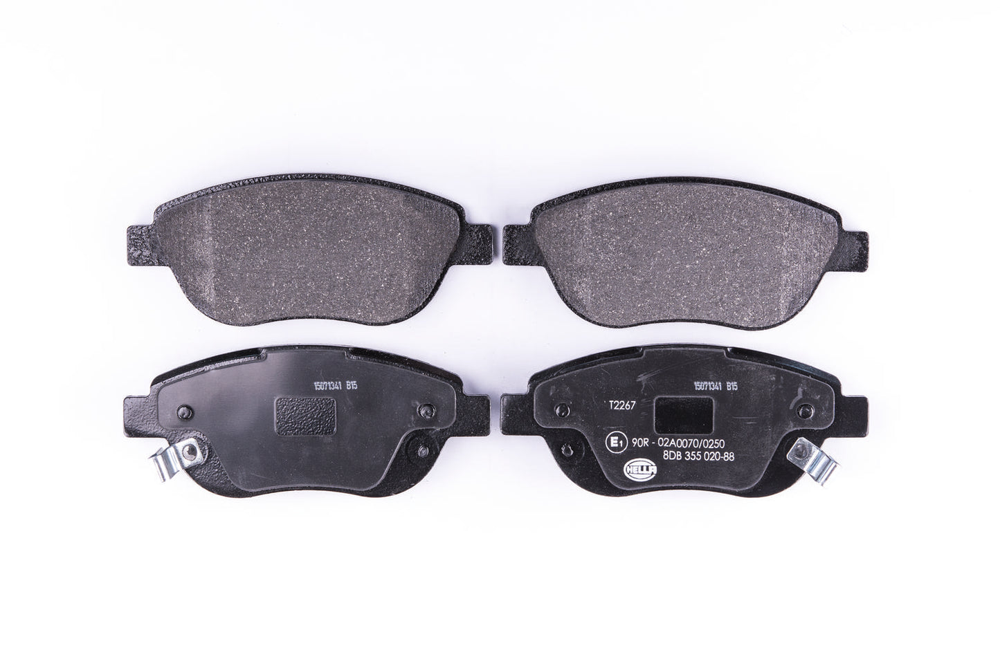 HELLA Brake pad set - T2267 - for e.g. FIAT 8DB355020-881