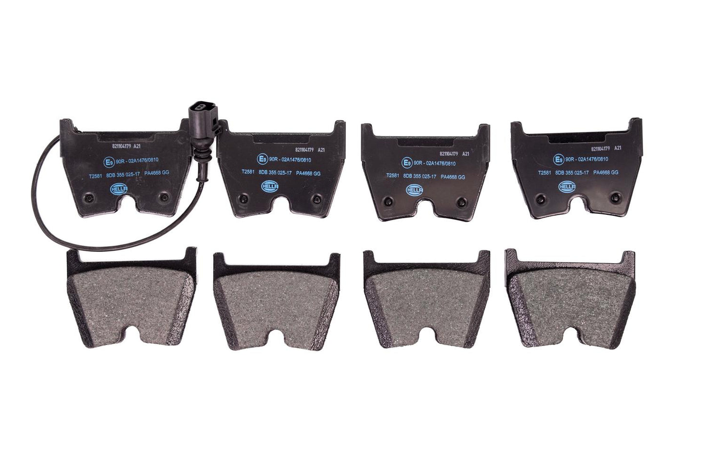 HELLA Brake pad set - T2581 - for e.g. AUDI 8DB355025-171