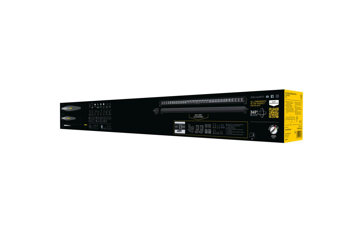 HELLA LED-Lightbar - Black Magic Edgeless Pro - 12/24V - yellow (amber)/white - 5417lm 1FJ358236-011