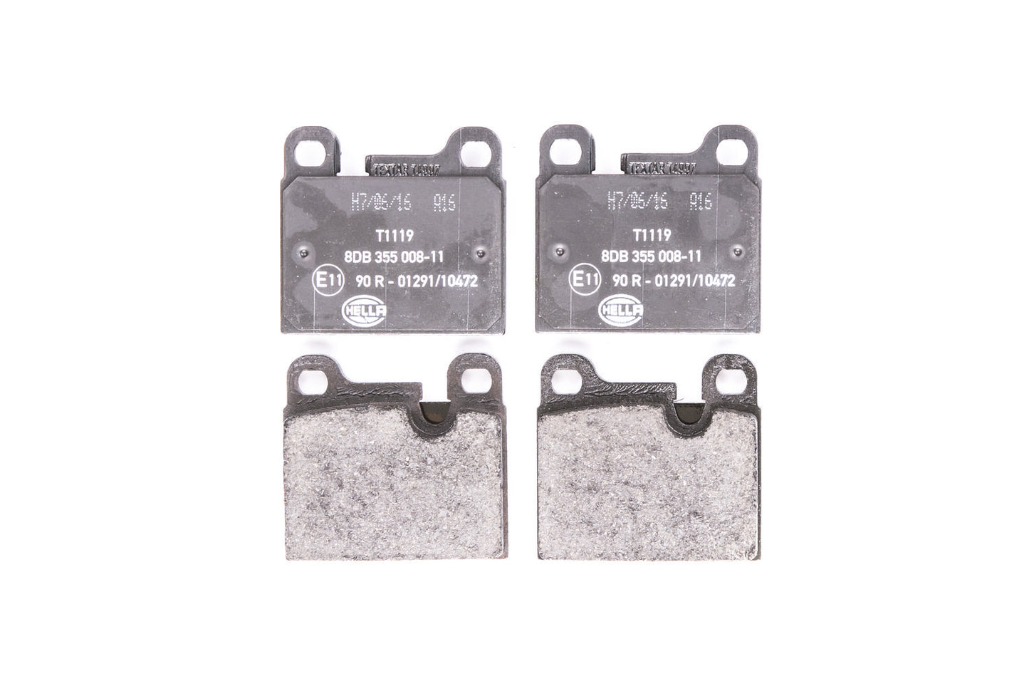 HELLA Brake pad set - T1119 - for e.g. PORSCHE 8DB355008-111