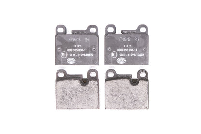 HELLA Brake pad set - T1119 - for e.g. PORSCHE 8DB355008-111