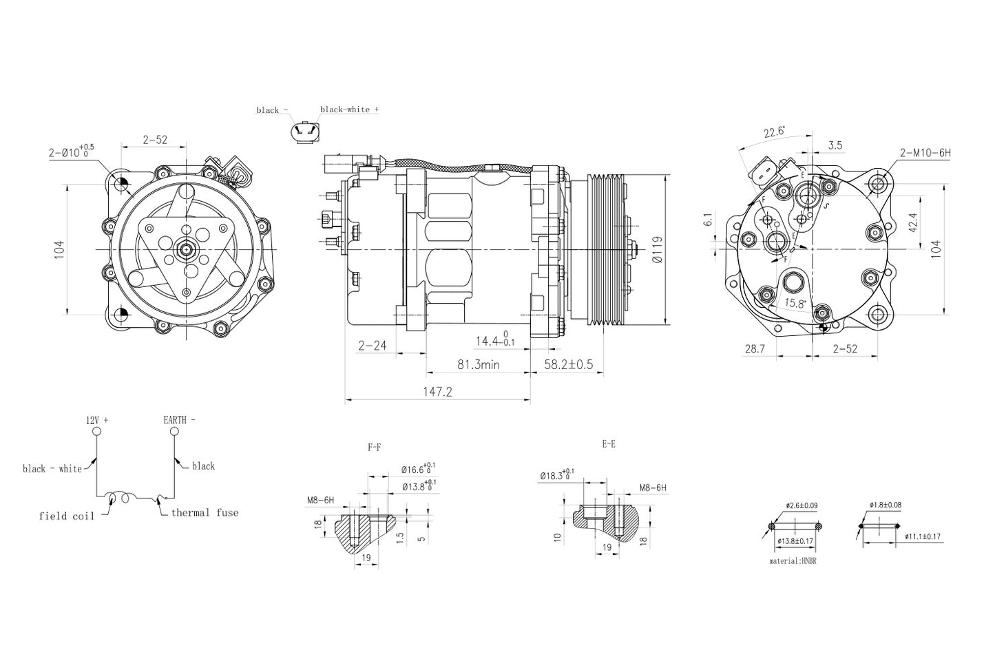 Hella Aircon Compressor 8FK366201-151