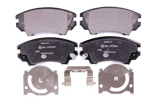 HELLA Brake pad set - T1668 - for e.g. BUICK / CHEVROLET / GMC / HOLDEN / OPEL 8DB355013-041