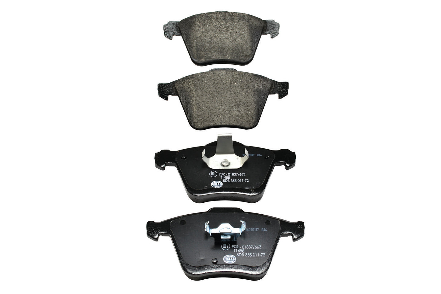 HELLA Brake pad set - T1488 - for e.g. VOLVO / VOLVO ASIA 8DB355011-721
