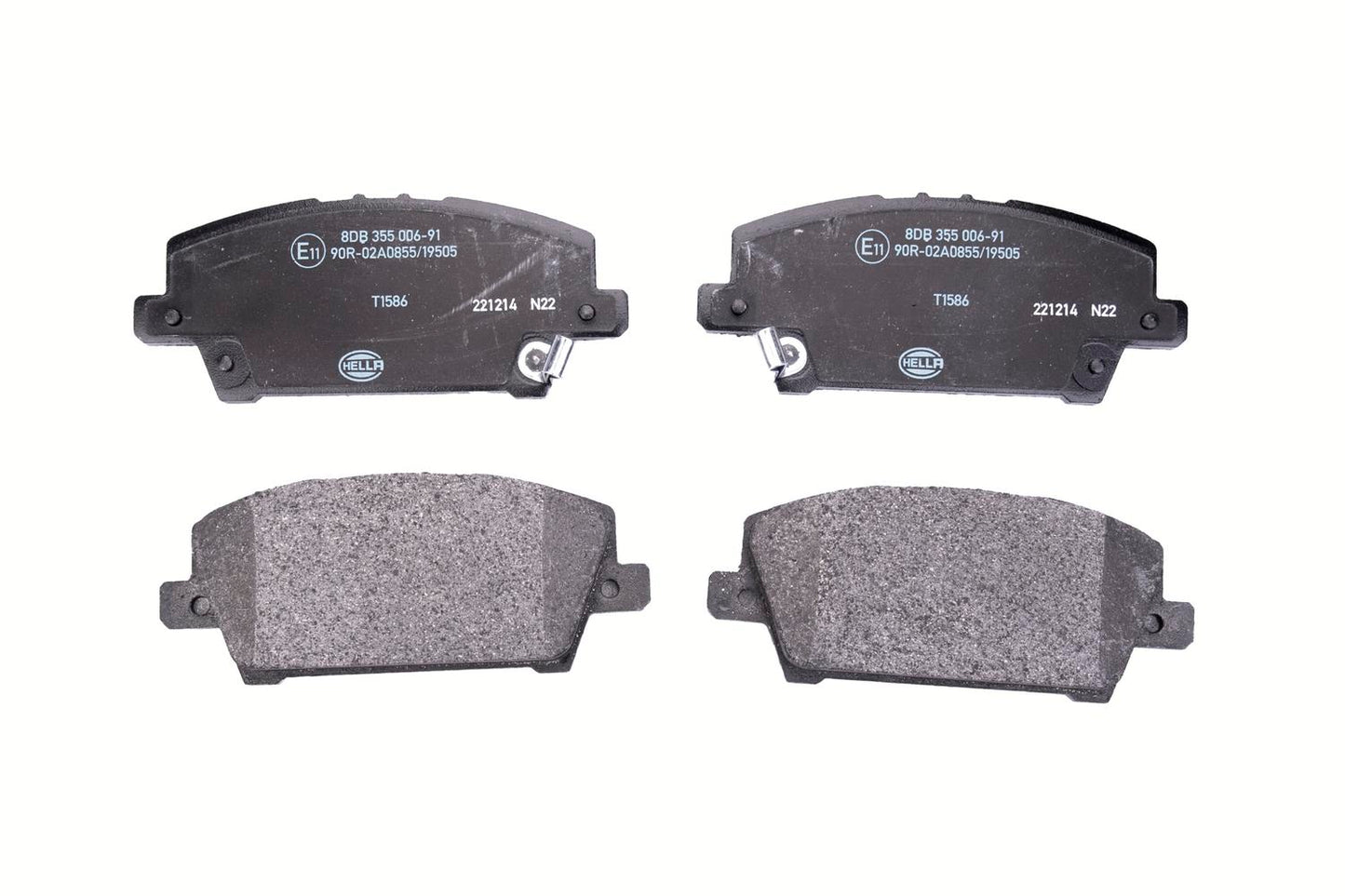 HELLA Brake pad set - T1586 - for e.g. HONDA 8DB355006-911