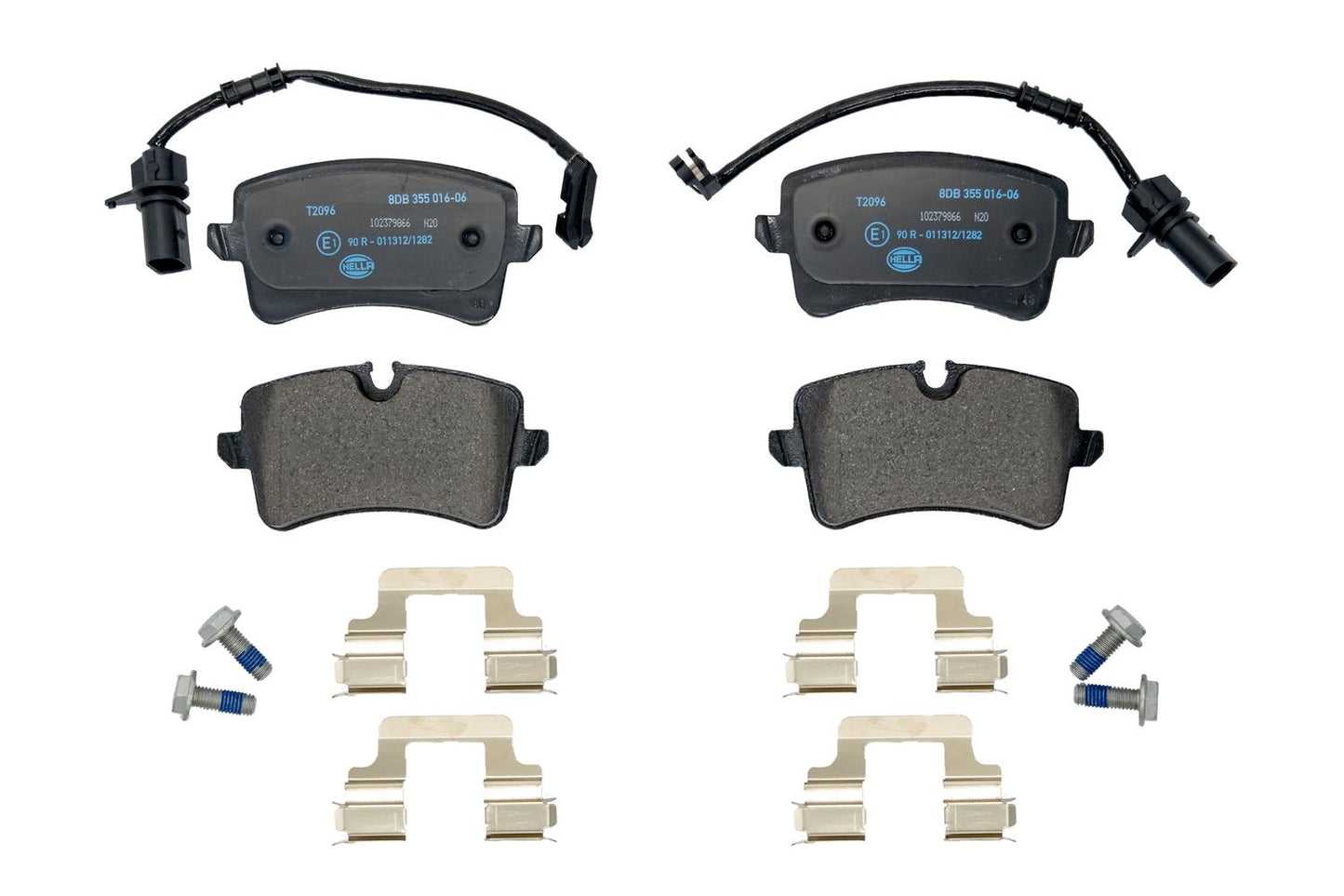 HELLA Brake pad set - T2096 - for e.g. AUDI 8DB355016-061