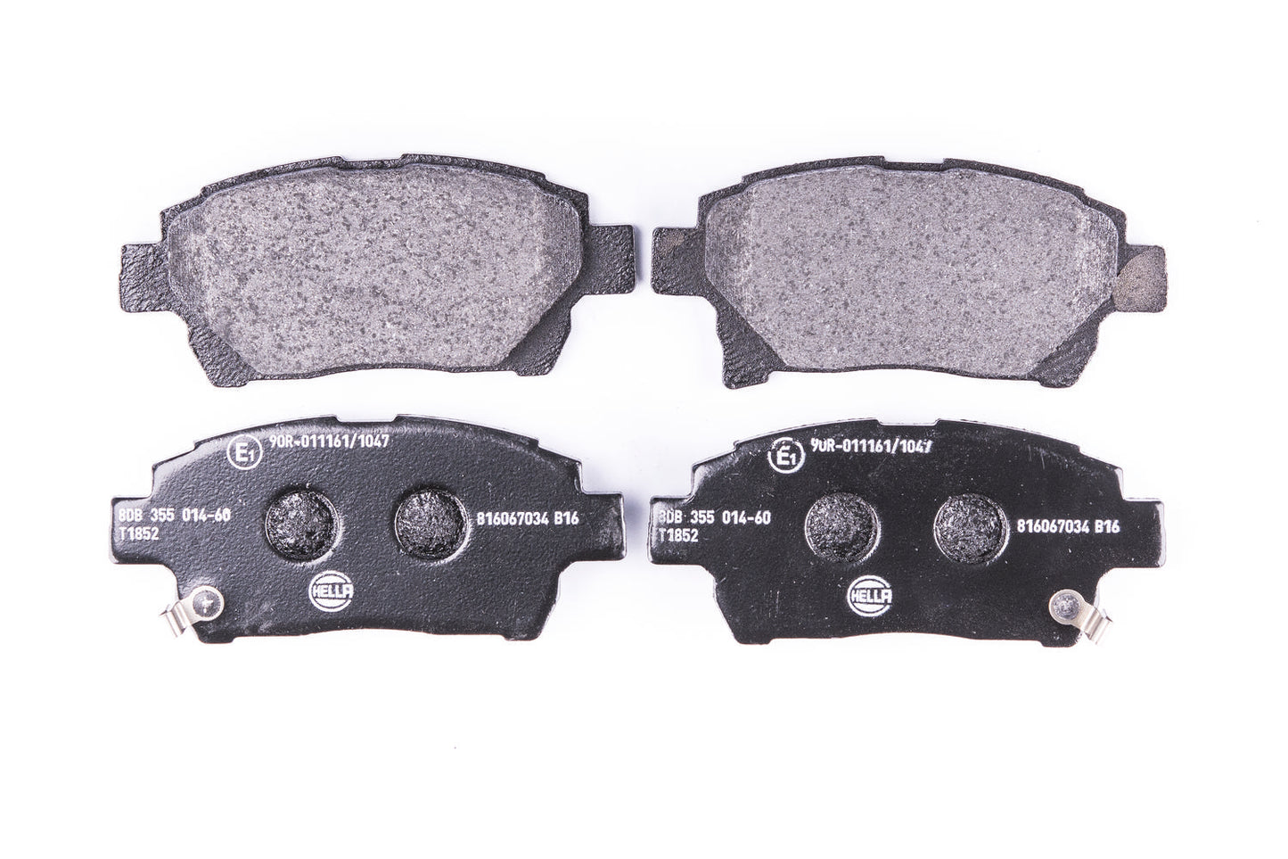 HELLA Brake pad set - T1852 - for e.g. ASTON MARTIN / SCION / TOYOTA 8DB355014-601