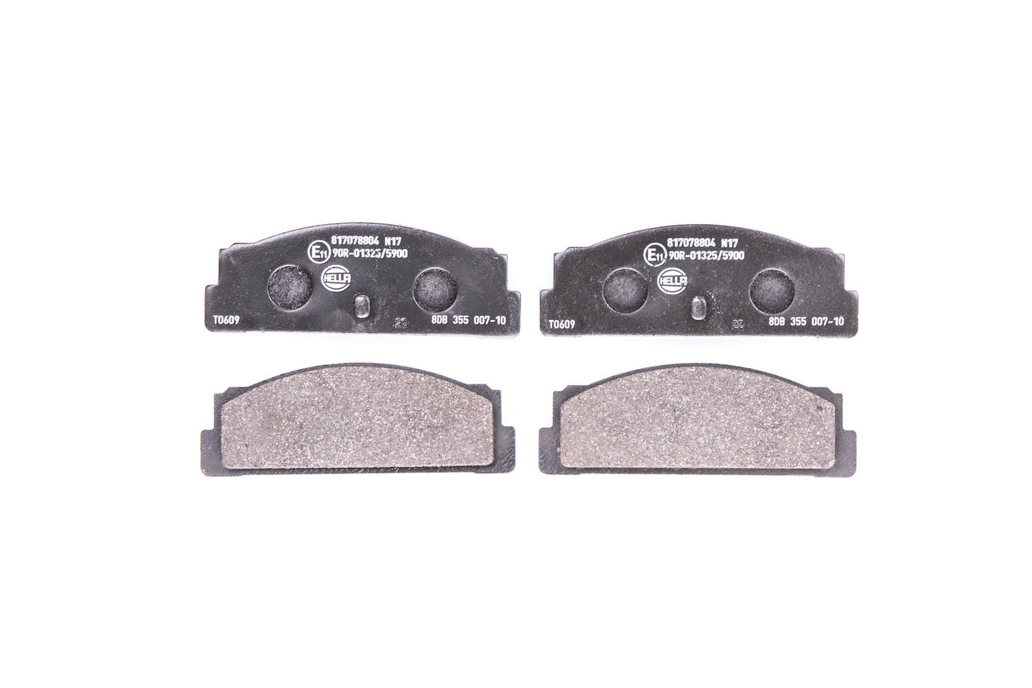 HELLA Brake pad set - T0609 - for e.g. AUTOBIANCHI / BERTONE / FIAT / FSO 8DB355007-101