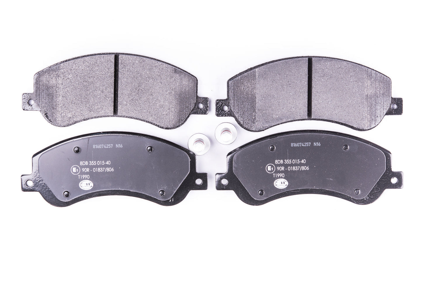 HELLA Brake pad set - T1990 - for e.g. VOLKSWAGEN 8DB355015-401