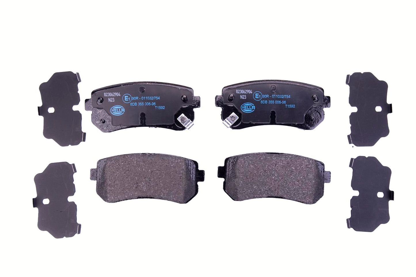 HELLA Brake pad set - T1592 - for e.g. DODGE / HYUNDAI / KIA 8DB355006-961