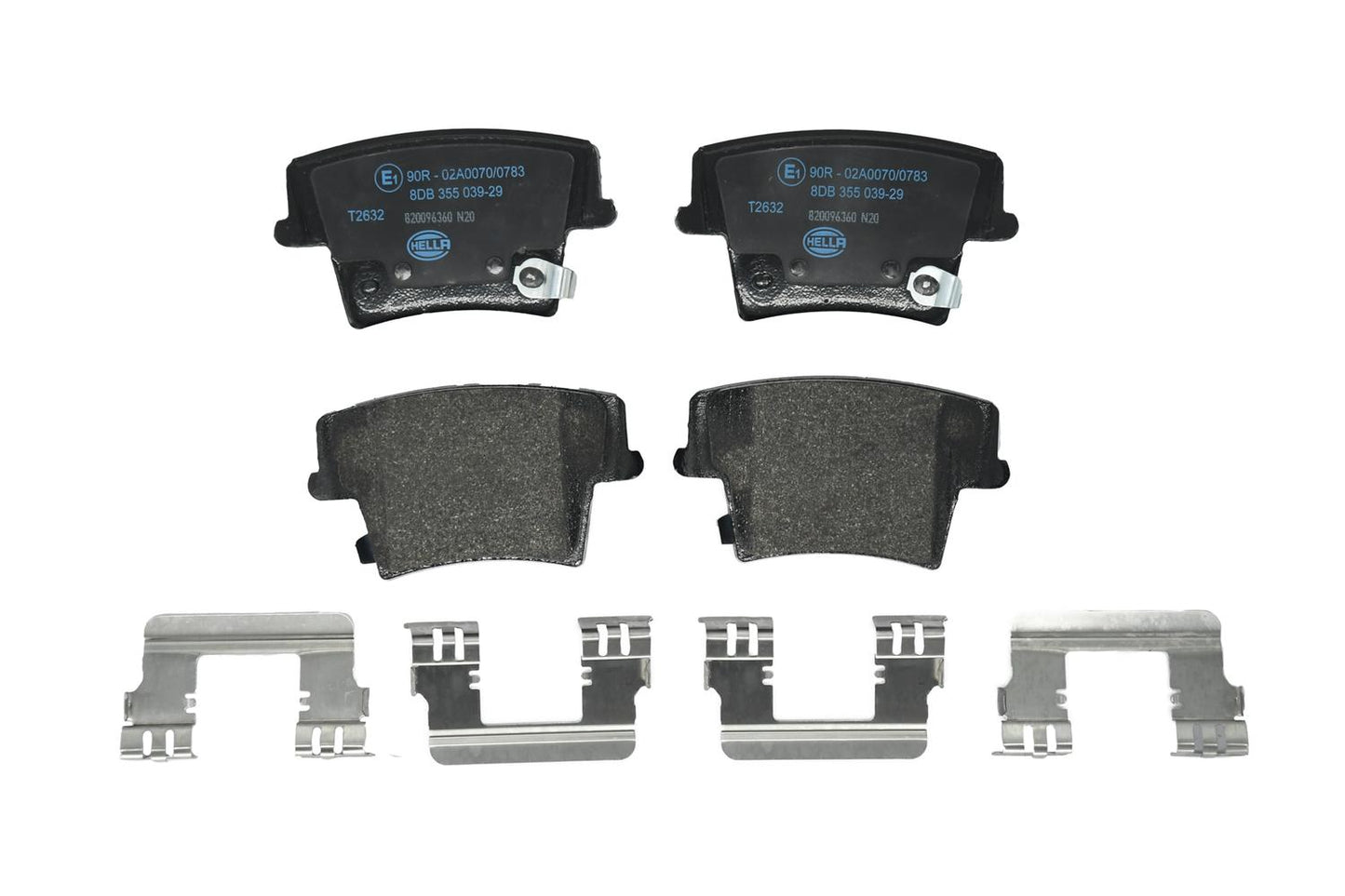 HELLA Brake pad set - T2632 - for e.g. CHRYSLER / DODGE 8DB355039-291