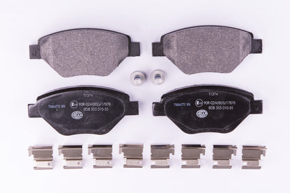 HELLA Brake pad set - T1374 - for e.g. RENAULT 8DB355010-551
