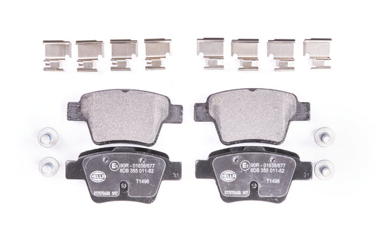 HELLA Brake pad set - T1496 - for e.g. CITROEN / PEUGEOT 8DB355011-821