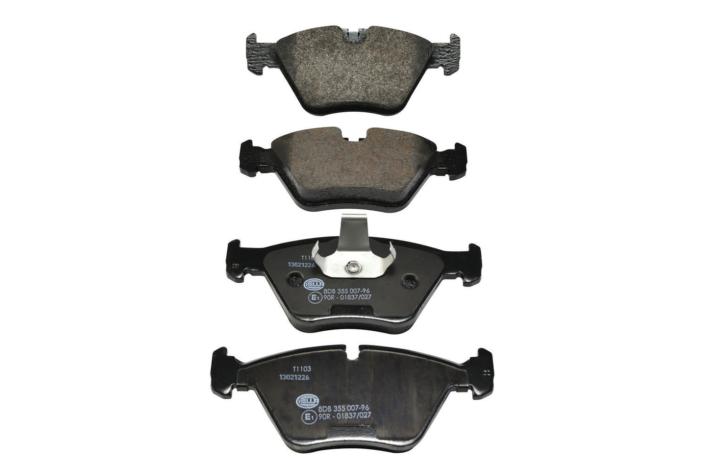 HELLA Brake pad set - T1103 - for e.g. BMW 8DB355007-961