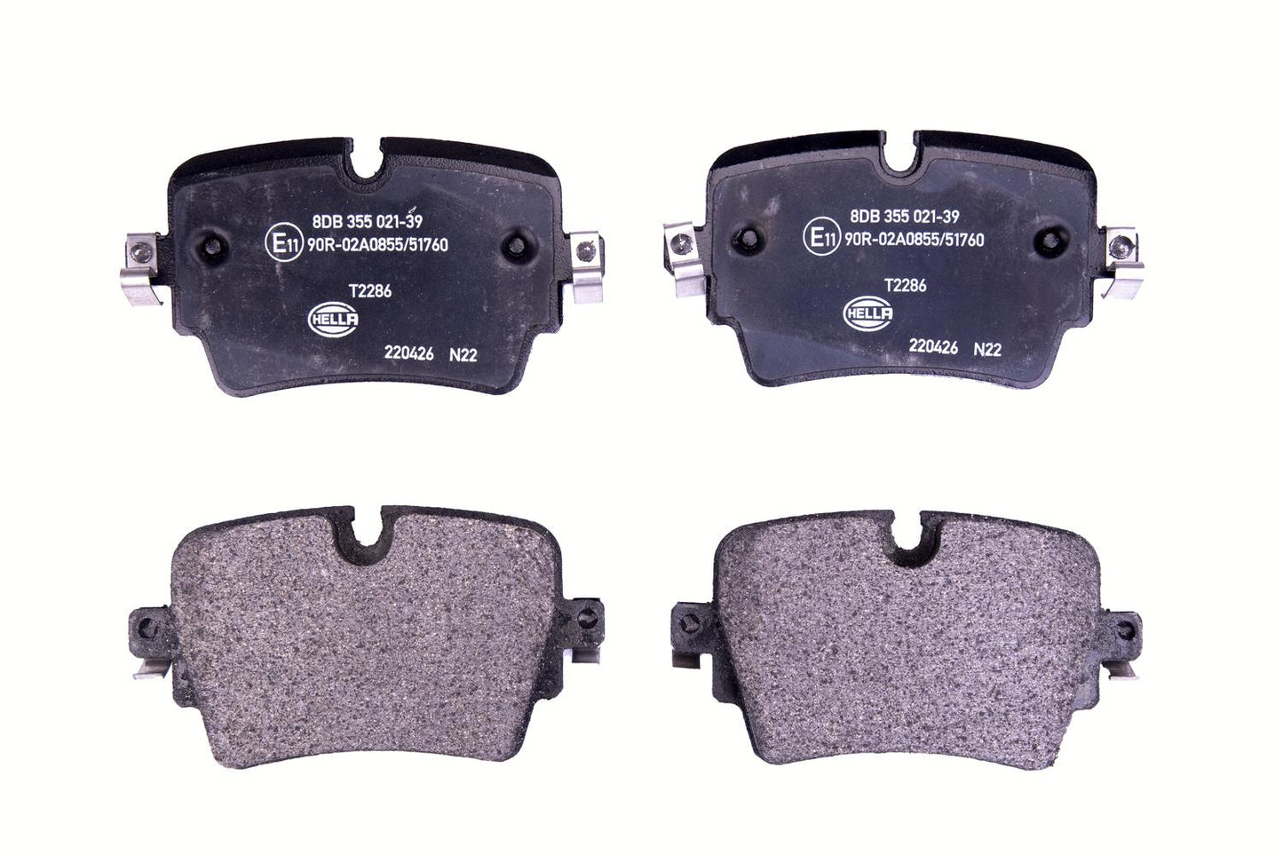 HELLA Brake pad set - T2286 - for e.g. JAGUAR 8DB355021-391