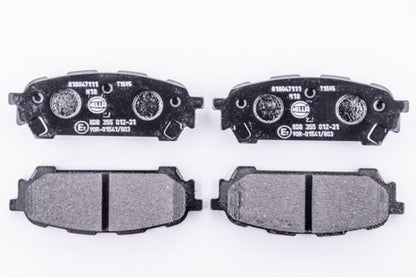 HELLA Brake pad set - T1595 - for e.g. SUBARU 8DB355012-311