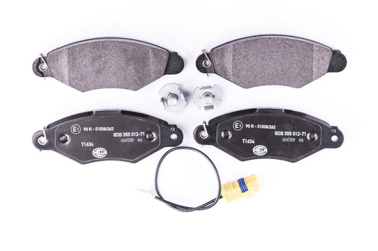 HELLA Brake pad set - T1634 - for e.g. RENAULT KANGOO (KC0/1_) 1.5 dCi 8DB355012-711