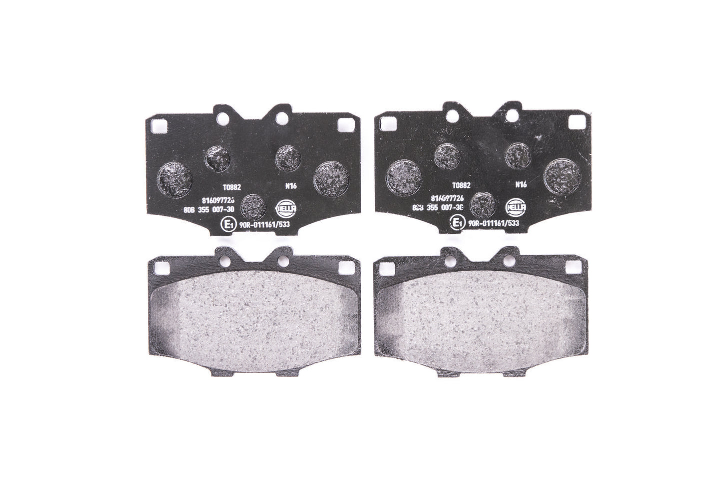 HELLA Brake pad set - T0882 - for e.g. TOYOTA 8DB355007-301