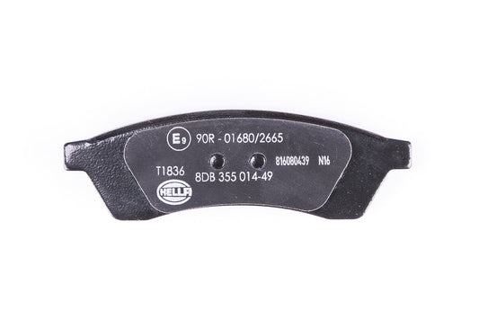 HELLA Brake pad set - T1836 - for e.g. CHEVROLET / DAEWOO / HOLDEN 8DB355014-491