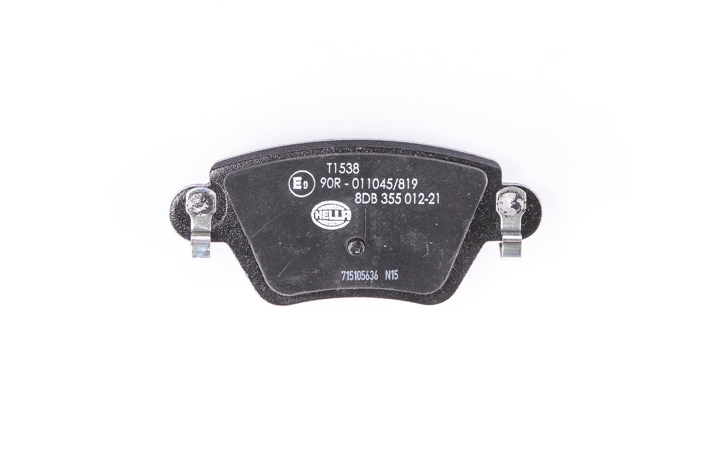 HELLA Brake pad set - T1538 - for e.g. RENAULT 8DB355012-211