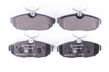 HELLA Brake pad set - T1675 - for e.g. FORD 8DB355013-111