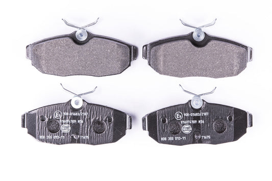 HELLA Brake pad set - T1675 - for e.g. FORD 8DB355013-111