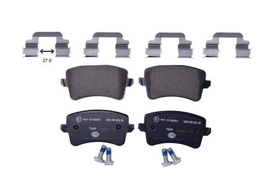 HELLA Brake pad set - T2638 - for e.g. AUDI 8DB355025-381