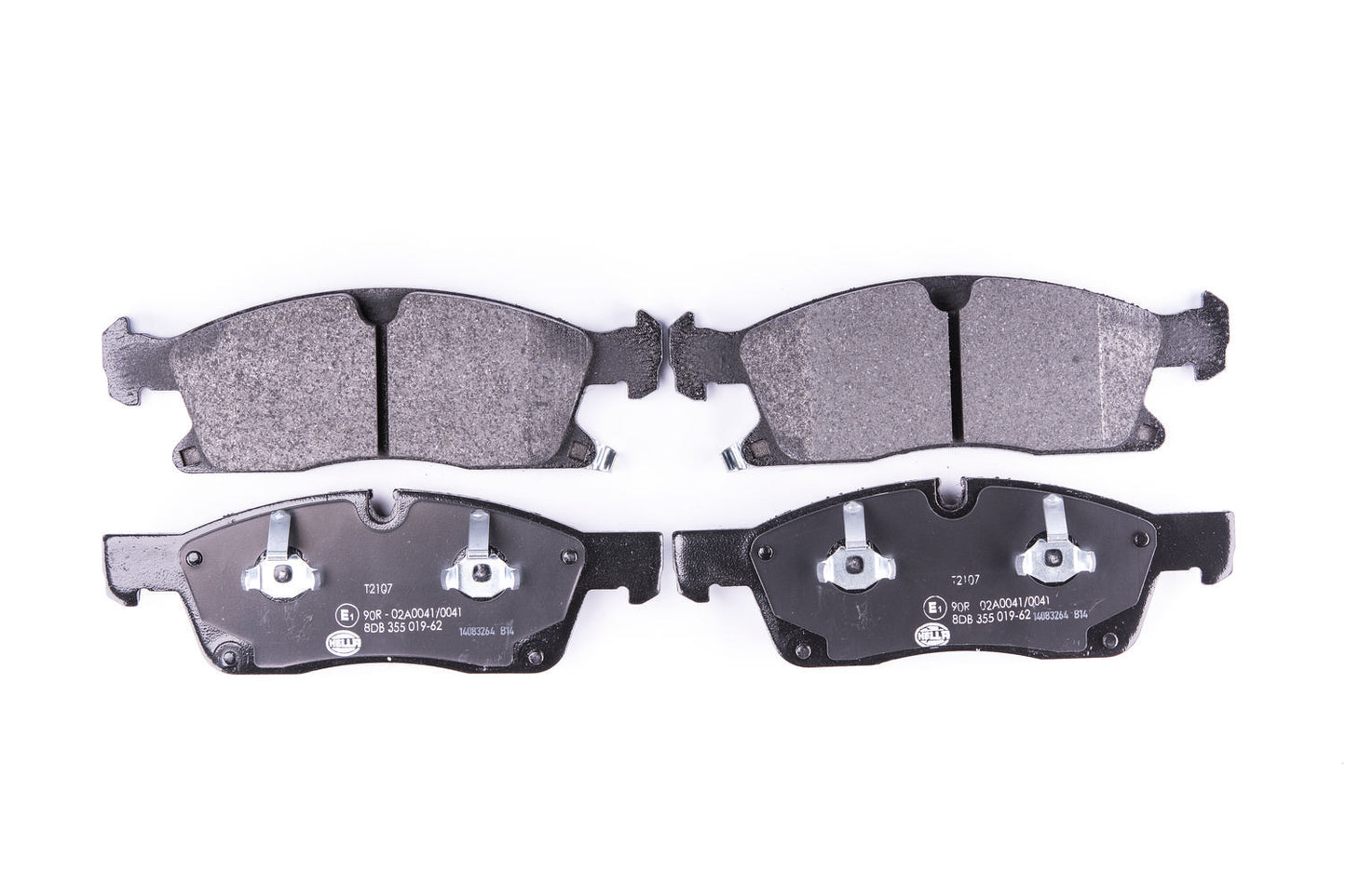 HELLA Brake pad set - T2107 - for e.g. JEEP 8DB355019-621