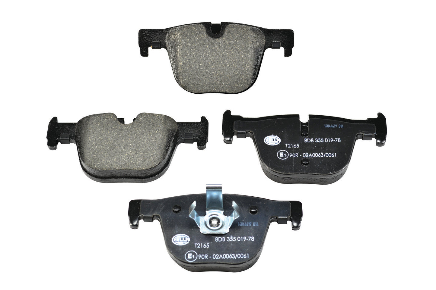 HELLA Brake pad set - T2165 - for e.g. BMW 8DB355019-781