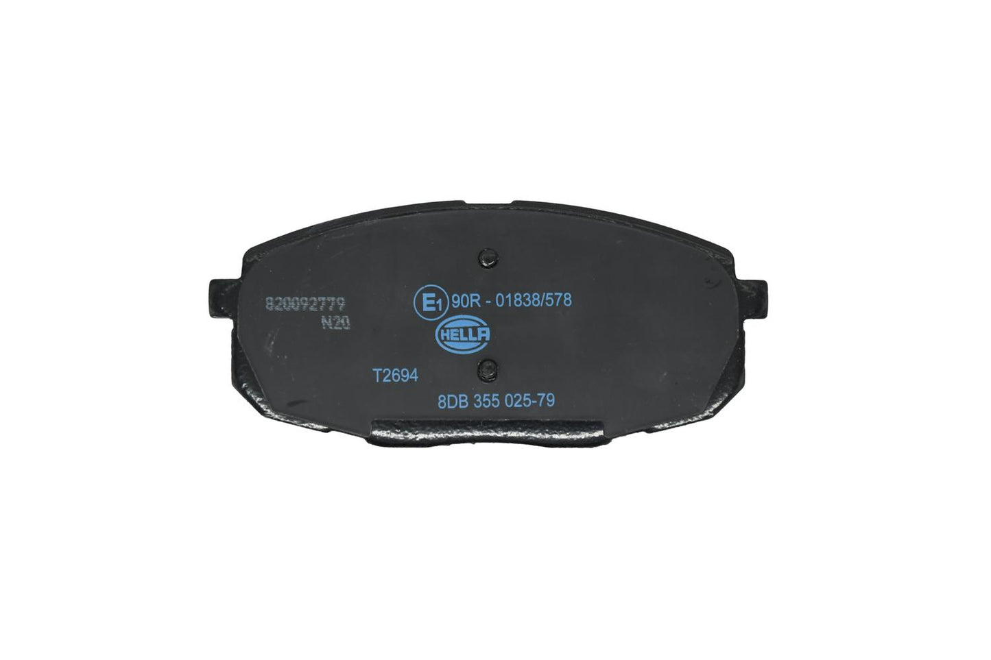 HELLA Brake pad set - T2694 - for e.g. HYUNDAI 8DB355025-791