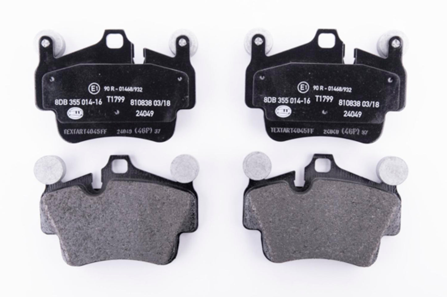 HELLA Brake pad set - T1799 - for e.g. PORSCHE 8DB355014-161