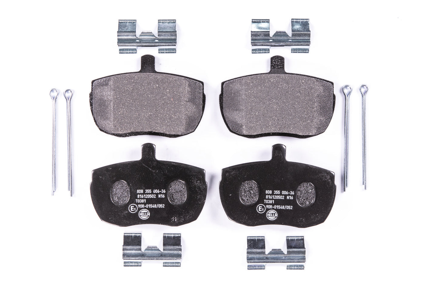 HELLA Brake pad set - T0381 - for e.g. ALFA ROMEO / DAF / FORD / IVECO 8DB355006-361