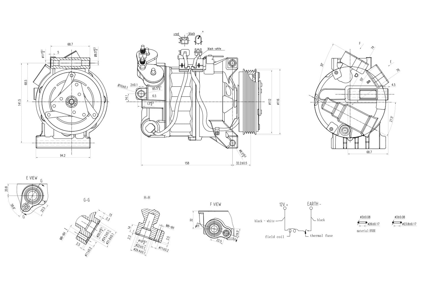 Hella Aircon Compressor 8FK366200-301