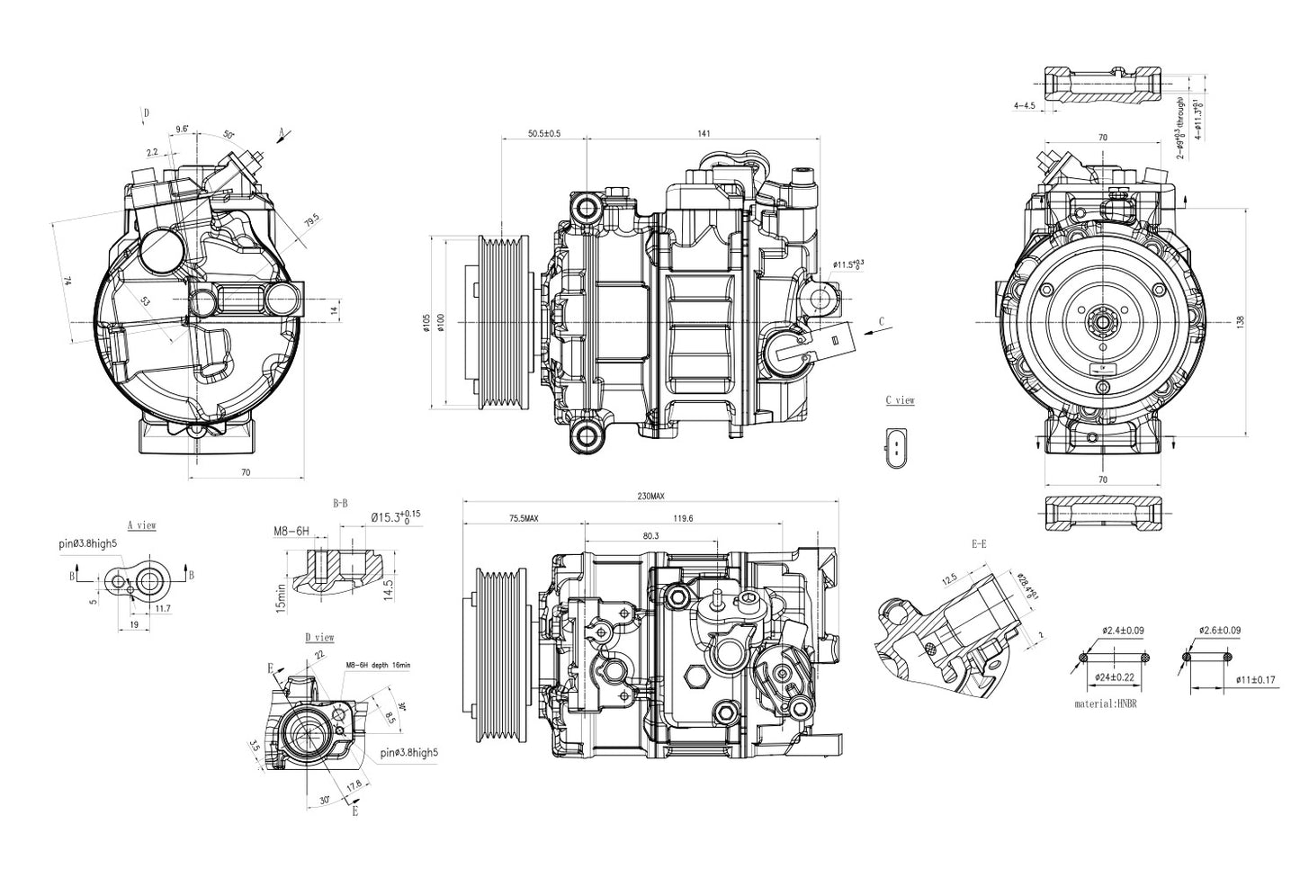 Hella Aircon Compressor 8FK366200-961