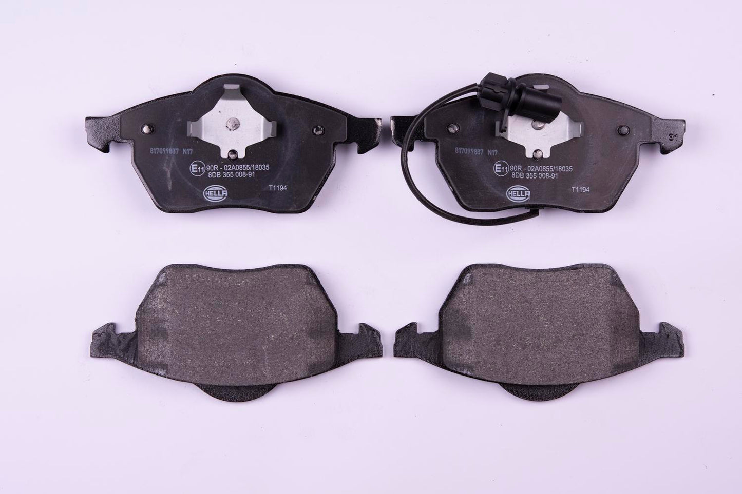 HELLA Brake pad set - T1194 - for e.g. FORD / SEAT / VOLKSWAGEN 8DB355008-911