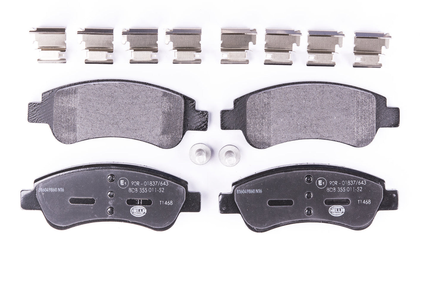 HELLA Brake pad set - T1468 - for e.g. CITROEN / PEUGEOT 8DB355011-521