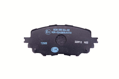 HELLA Brake pad set - T2505 - for e.g. ABARTH / FIAT / MAZDA 8DB355024-821