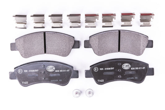 HELLA Brake pad set - T1422 - for e.g. CITROEN / OPEL / PEUGEOT / VAUXHALL 8DB355011-071